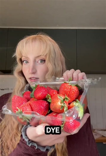 Using strawberries to dye my hair!