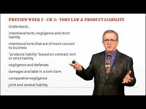Chapter 3: Torts and Product Liability