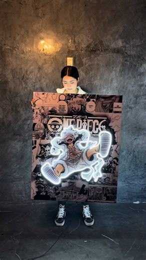Cuadros Neon Exclusivos. on Instagram: "Cuadro Luffy 100x80cm 🔥#arte #led #neon #viral #exclusive #art"