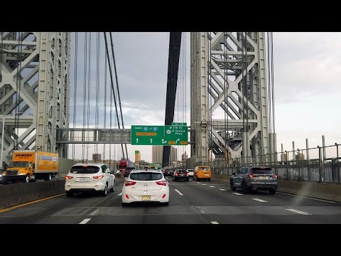 Driving across George Washington Bridge eastbound | NJ to NY