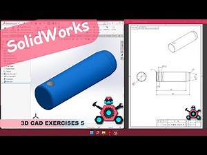 SolidWorks | 3D CAD EXERCISES 5 | StudyCadCam | Solution Tutorial |