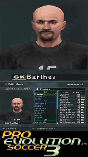 France team Full Squad in PES 3 / Winning Eleven 7 – Full Team Lineup | Pro Evolution Soccer 3 #pes3