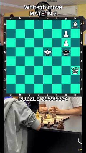 🤯 SHOCK MOVE! The #MateIn2 No One Saw Coming #puzzle 2959 #chess #ChessShorts #magnuscarlsen #hikaru