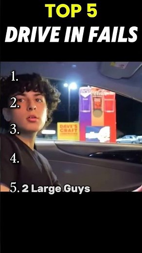 Top 5 Drive Thru Fails #fypviral #funny #fails #top5 #drivein #fypage #drivethru