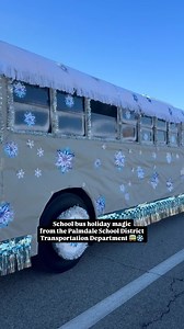 We're not at all surprised that this amazing winter-themed school bus won first place in the Christmas parade! Thank you to Assistant Director of Transportation Lourdes Anguiano at Palmdale School District in California for sending us this video! #Christmas #winter #snow #snowflakes#holiday #christmasparade | School Transportation News