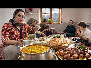 Simple Village Life in Northern Iran 🌿| Easy No-Knead Ciabatta & Traditional Clay Oven Cooking