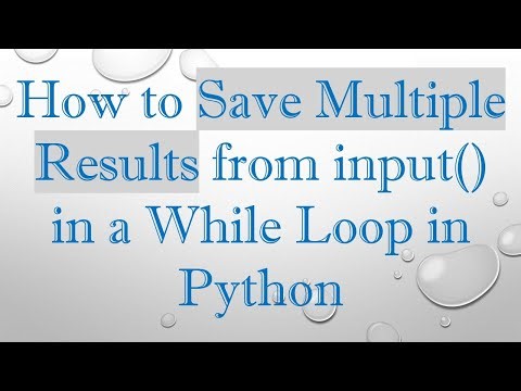 How to Save Multiple Results from input() in a While Loop in Python
