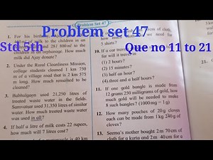 Problem set 47 class 5th maths