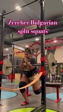 How to do Zercher Bulgarian spilt squats..?? #femalelifter #womenwholift #powerliftingwomen