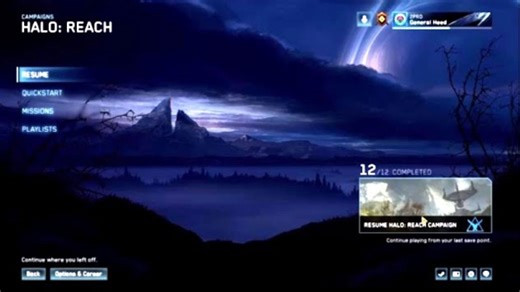 Halo Reach secret unused main menu background on MCC