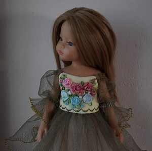 Doll DRESS for Paola Reina, Effner Little Darling, Ruby Red Doll 13-14 Inch. Clothes Dolls Outfit, Embroidery, GLITTER Tulle - Etsy