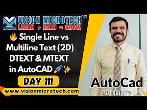 🔥 Single Line vs Multiline Text (2D) | DTEXT & MTEXT in AutoCAD 🚀 ✨