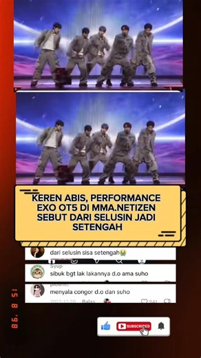 KEREN ABIS, PERFORMANCE EXO OT5 DI MMA.NETIZEN SEBUT DARI SELUSIN JADI SETENGAH
