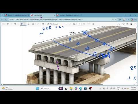 part-4 Bridge Pier Design: Step-by-Step Load Calculations (DC, DW, LL+IM & More)