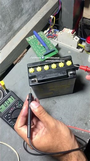 Test aki 12V🤣 #battery #diy