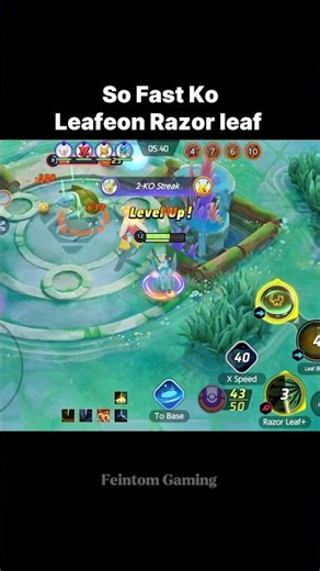 leafeon Razor leaf completely Dominate | Master Lobby 🥶 ‪@pokemonunite‬ #leafeon