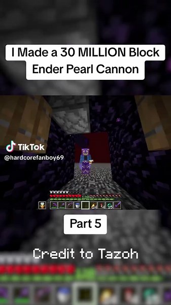 30 Million Block Ender Pearl Cannon in Minecraft