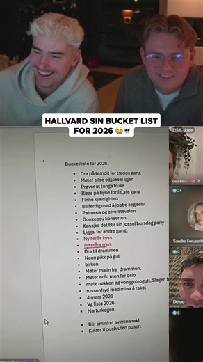 Hallvard's Exciting Bucket List for 2026