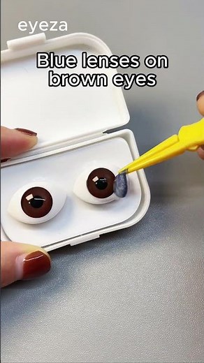 These blue contacts are perfect for brown eyes! What do you think? 😍✨ #lenses #contactlense