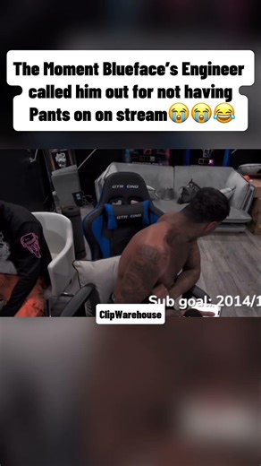 The Moment Blueface Engineer called him out for not having pants on stream😂#blueface #ddg #shorts