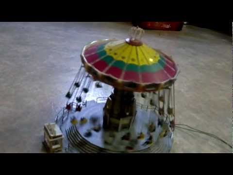 Faller Wellenflug umgebaut mit Synchronmotor Kettenkarussel Kirmes H0 1:87