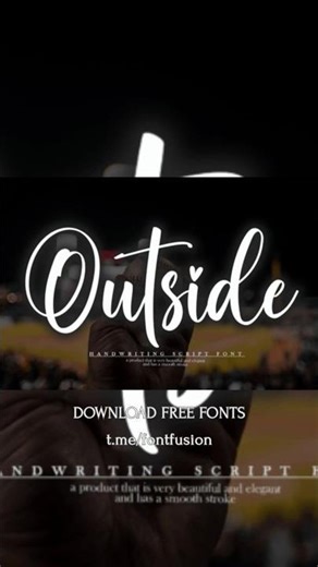Outside - Cute Casual Handwritten #Typography #InstagramFont