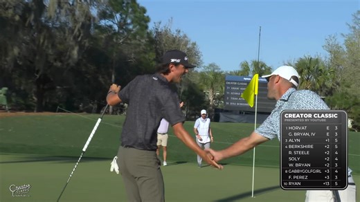 Grant Horvat birdies the Island Green to win the Creator Classic