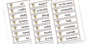Connectives Word Cards