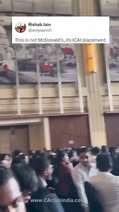 98K views · 58 reactions | ICAI Campus Placement!  Video credit: Rishab Jain ☺️ Caption credit: Harshit Maheshwari ☺️ #icai #castudents #campusplacement | CAclubindia | Facebook