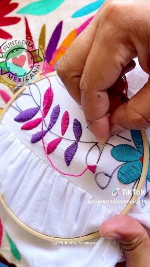 Aprende a Bordar tipo Tenango: Puntada Pata de Gallo Tutorial