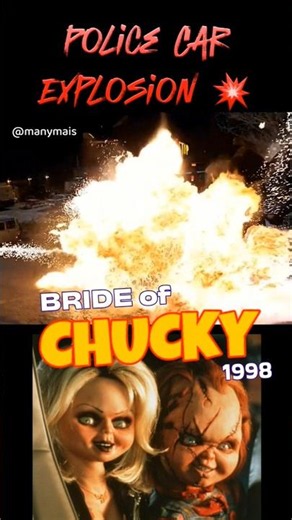 BRIDE of CHUCKY (1998) - 💥☠️ Police Car Explosion