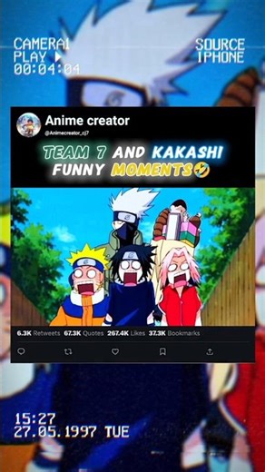 Team 7 And Kakashi Funny 🤣 Moments - Naruto Edit| EXPERT JATT- NAWAB | #naruto #narutofunny #funny