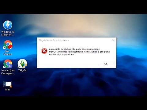 Como resolver problema mensagem MSVCP120 dll