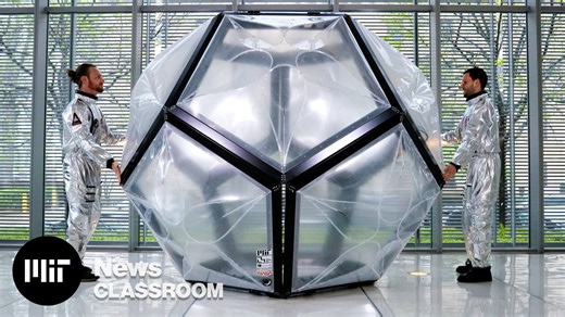 In MAS.S66/4.154/16.89 (Space Architectures), students designed, prototyped, and tested structures to support human habitation in space. “We need to be designing habitats for human experiences that people will want to live in for a long time,” Skylar Tibbits says. Video: Melanie Gonick/MIT | Massachusetts Institute of Technology (MIT)