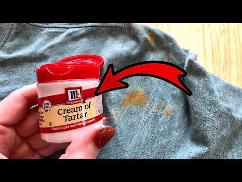 WATCH WHAT HAPPENS when you put CREAM OF TARTAR on rust stains! (brilliant)