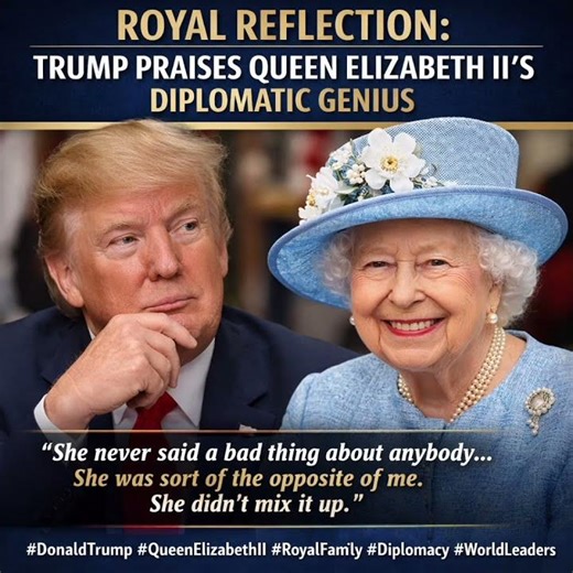 ROYAL REFLECTION: Donald Trump Praises Queen Elizabeth II’s Diplomatic Genius#shortvideo #news#reels