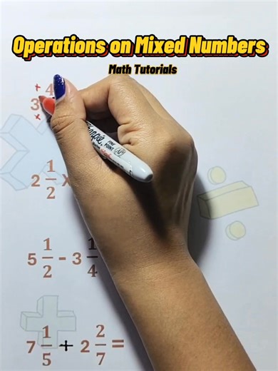 151K views · 1.5K reactions | Operations on Mixed Numbers ‼️ #Math #akositeachergon #mathmadeeasy #MathematicsChallenge #mathhacks #mathteachergon #Mathhack #Fractions #fractionhacks | Math Tutorials | Facebook