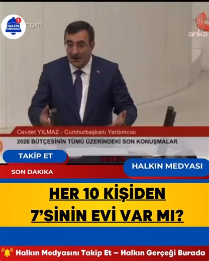 Halkın Medyası on Instagram: "Cevdet Yılmaz: “Konut sahipliğini daha bir yükselteceğiz. Bugün ülkemizde toplumun (’i kiracı konumda, r’si ya kendi evinde oturuyor veya kira ödemeden oturuyor.” Cevap : Eurostat’a göre nüfusun D,2’si ev sahibi değilken, bu ( nereden çıktı? Demek ki ülkede konut sahipliği artmıyor, istatistik esniyor. Ama merak etmeyin, rakamlar rahat… Millet sıkışık. “Herhalde etrafta bir kişinin 100 dairesi olunca, benim payıma düşen oran da ona yazılmış.” 😄 Sevgili Cevdet Yılma
