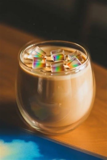 Dropping a Rainbow Cloud Into Coffee… Magical Transformation! 🌈☕✨