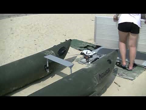How to assemble the AQUOS PF380 inflatable pontoon boat ?