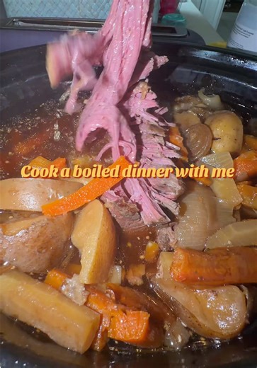 I have been wanting this soooo bad that I already ate some & it’s not even dinner time. My 🇮🇪 ancestors would probably be rolling in their caskets for how I did this but heyyyyyy it’s good & the crockpot was more time efficient for my schedule so tell them they gone be alright, let big mama cook. BRB I’m bout to go put some cabbage on I know I didn’t record it, but cook that cabbage in the broth that’s in the crockpot 😛. ##stpaddysday##momsoftikok##fyp##cookwithme##boileddinner