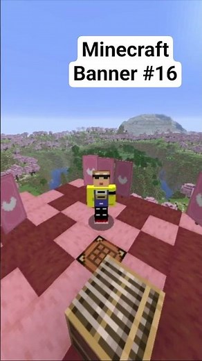 Minecraft pink heart banner💗 #minecraft #banner