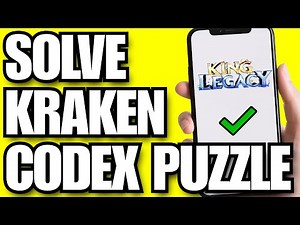 How To Solve Kraken Codex Puzzle In King Legacy (2026)