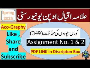 AIOU Code 349 Solved Assignment No.1 & 2 Spring 2025 || Subject: Plant Protection || Level: FA/I.Com