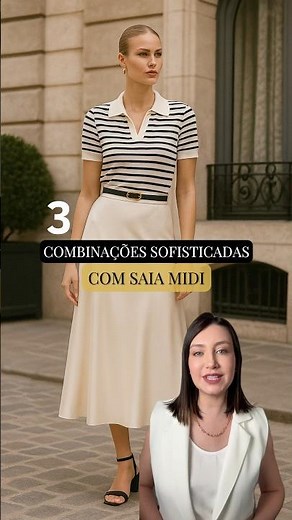 3 Combinações elegantes com saia midi