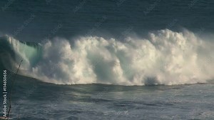 Big wave surfing break Jaws in at the north shore of the island of Maui, Hawaii