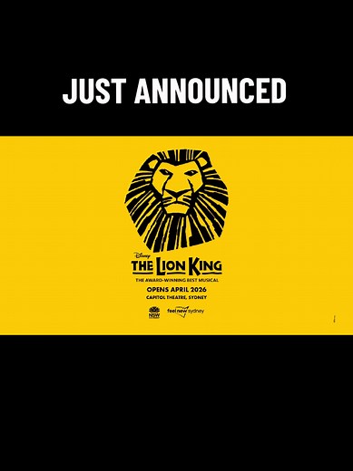 Disney's The Lion King Musical Returns to Australia 2026