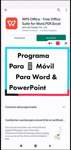 Aplicación (APK) para trabajar documentos desde el móvil
