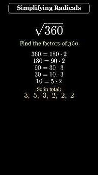 How to Simplify Radicals in Seconds