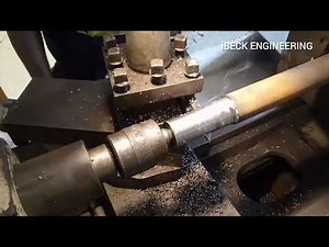 Lathe turning operation on a manual lathe machine